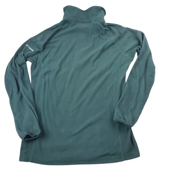 Columbia Sweater Womens Medium Green Outdoor 1/4 Zip Fleece Pullover Ladies LOGO - Picture 5 of 13